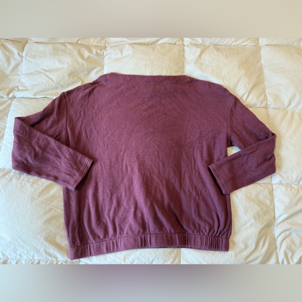 Liz Claiborne Mauve weekend Top sweater - Picture 6 of 7